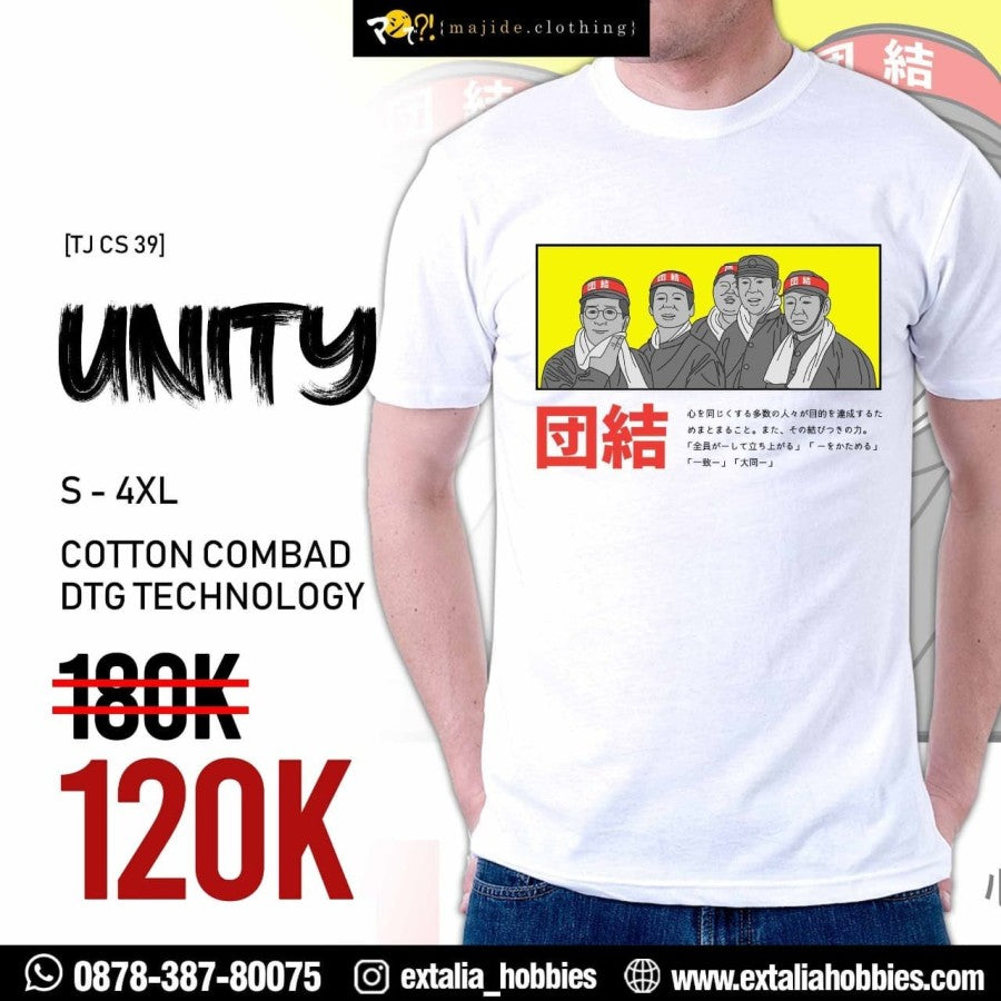 MAJIDE KAOS T-SHIRT JEPANG PREMIUM LIMITED EDITION - UNITY (BLACK / WHITE) MAJIDE KAOS T-SHIRT JEPANG PREMIUM LIMITED EDITION - UNITY (BLACK / WHITE)